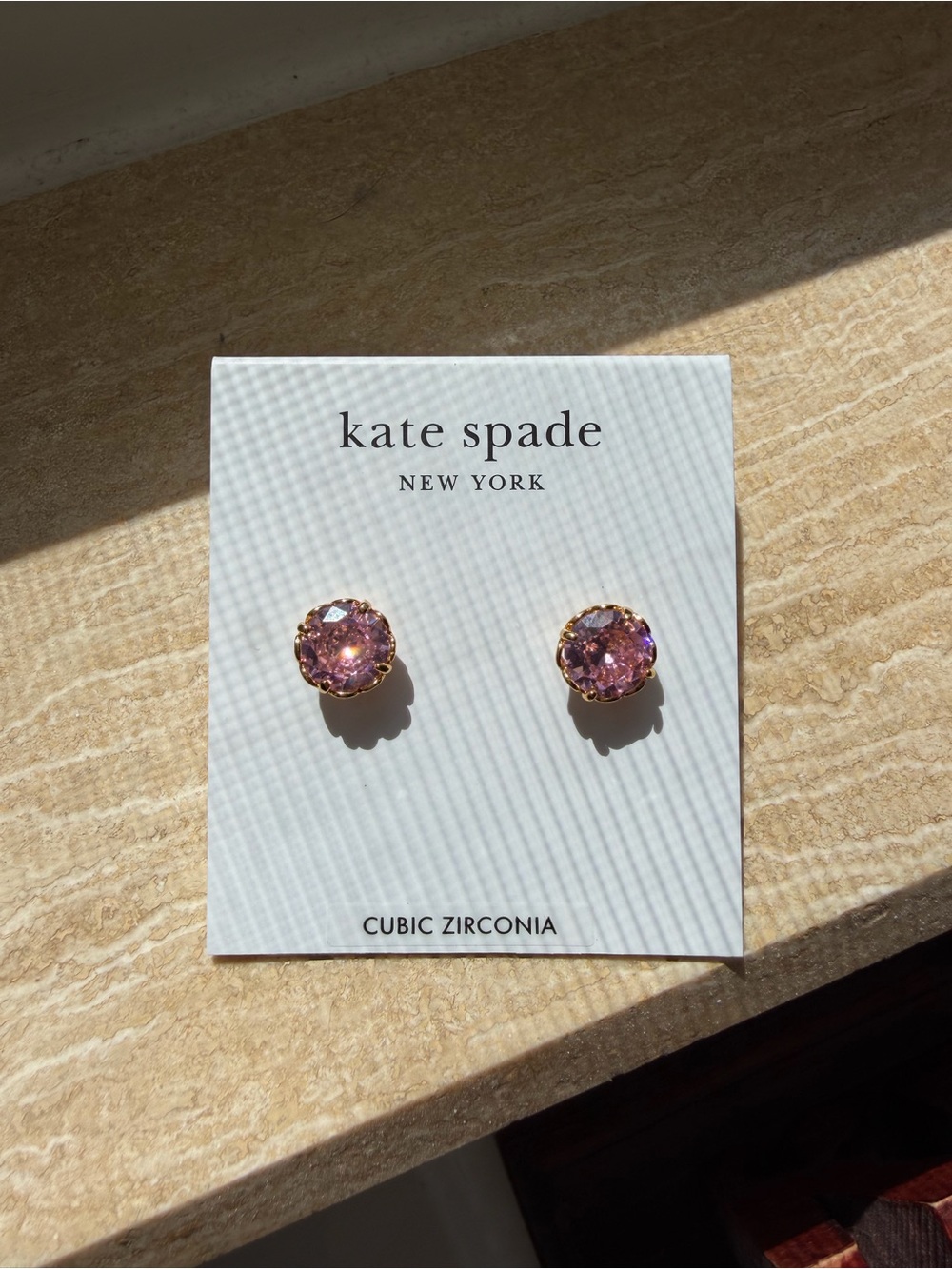 Kate Spade Pink Cubic Zirconia Stud Earrings